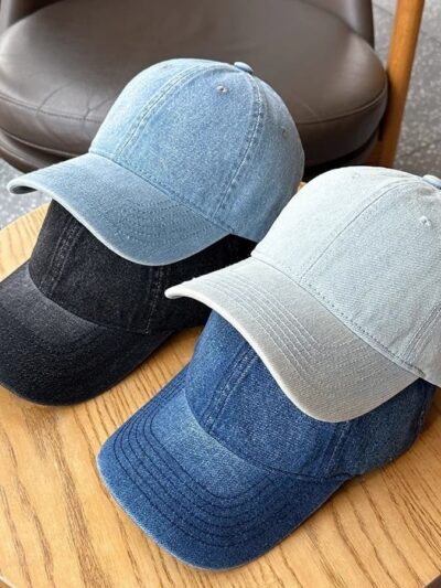 Unisex Washed Denim Baseball Cap